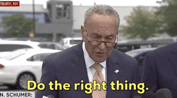 do the right thing chuck schumer GIF