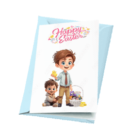 Boys Girls Easter Sticker