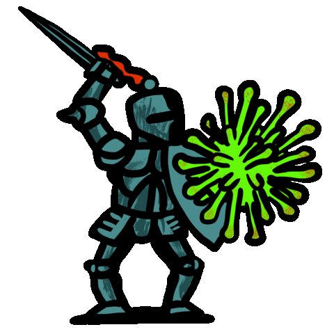 Knight Fighting Sticker by Darién Sánchez