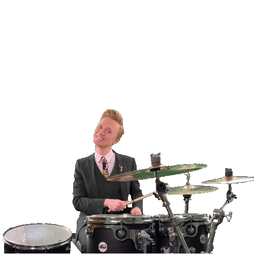 Drumming Bbc News Sticker by Owain Wyn Evans