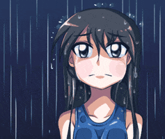 Sad Rain GIF by Jin