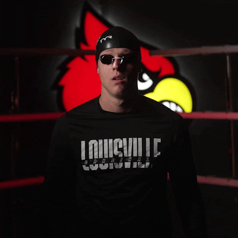 University Of Louisville Swimming GIF by Louisville Cardinals