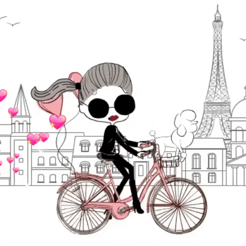 Lucieinparis Magical Spreadlove Spreadjoy Paris Bikeride Lucie Frenchbeauty GIF by Lucie + Pompette