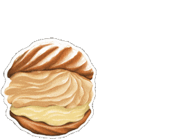 Cream Puff Sticker Sticker by NOHO