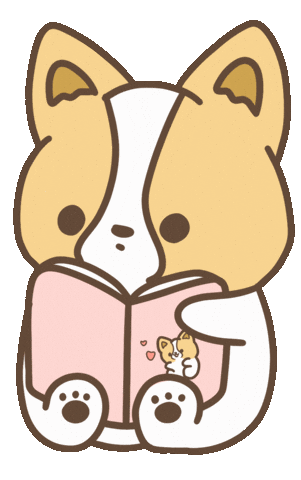 Book Read Sticker by corgiyolk for iOS & Android | GIPHY