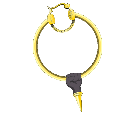 Gold Resist Sticker by Simone I. Smith Jewelry