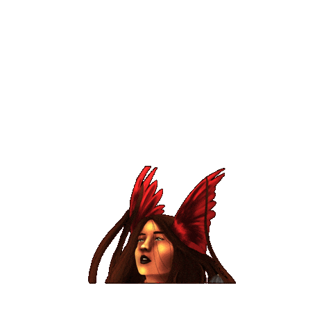 Long Hair Fox Sticker
