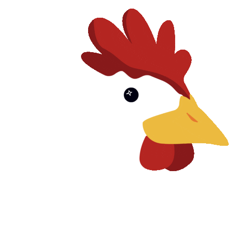 Sparkle Chicken Sticker by petall