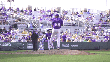 Throwing Lsu Baseball GIF by LSU Tigers