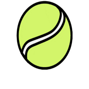 Tennis Player Ball Sticker by Break the Love