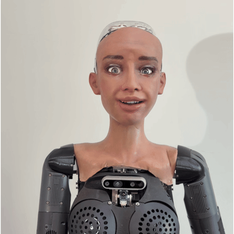 Wink Wow GIF by RealSophiaRobot