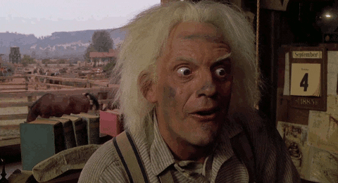 Image result for doc brown train gif
