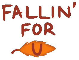 Falling For You Autumn Leaves Sticker