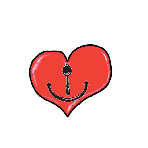 Heart Anchor Sticker by bucketandbay