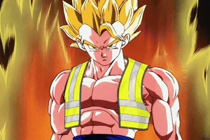 Dragon Ball Z Construction Worker GIF