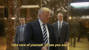 donald trump take care of yourself ill see you soon GIF