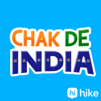 Bleed Blue Team India GIF by Hike Sticker Chat