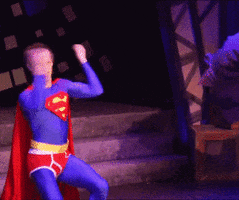 superman dancing GIF