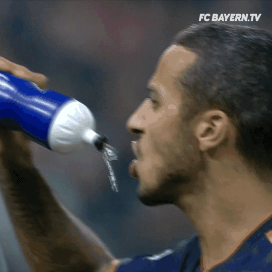 fcbayern football soccer drink water GIF