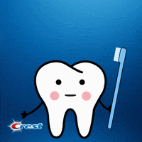 brushing teeth animated gif