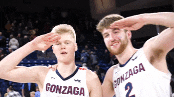 Celebration Salute GIF by Gonzaga Bulldogs