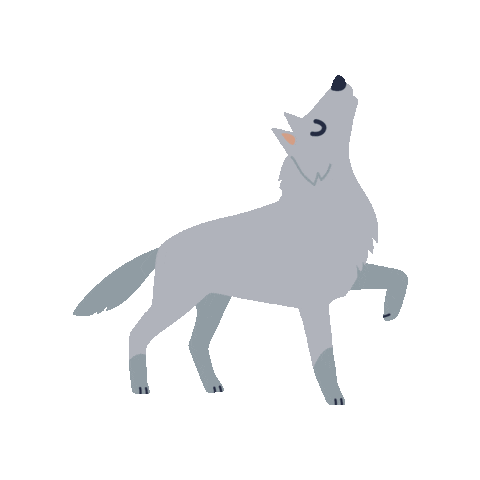 Snow Howling Sticker by BABAUBA