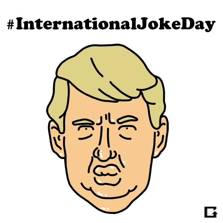 donald trump international joke day GIF by gifnews