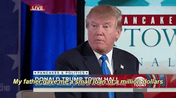 orlesian-regal #donald trump #a million dollars #small loan GIF