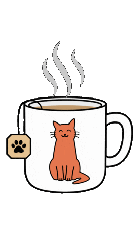 Cat Coffee Sticker by respekTiere e.V.