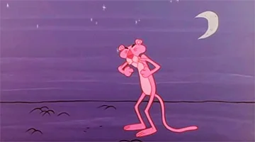 tired pink panther GIF