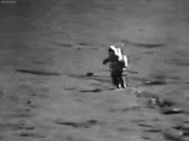 man on the moon space GIF