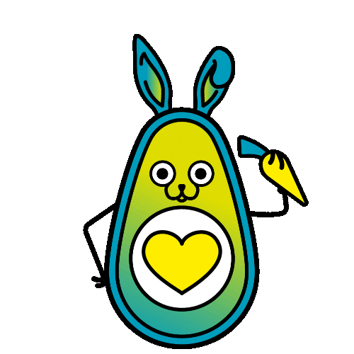 Easter Bunny Heart Sticker by BITTE WAS?!