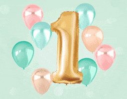 Number 1 Balloons GIF by evite