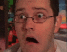 Angry Video Game Nerd Shocked Face GIF
