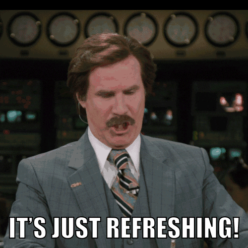Giphy - Refreshing Will Ferrell GIF by Anchorman Movie
