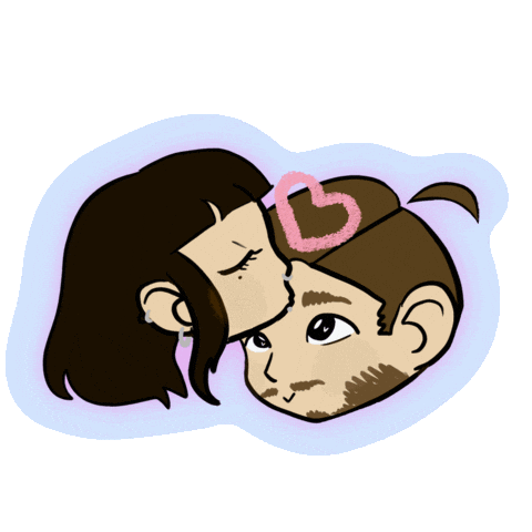Forehead Kiss Love Sticker