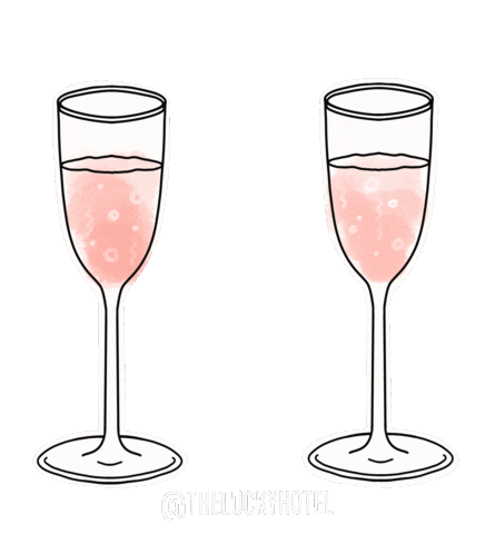 Drink Cheers Sticker by The Lucky Hotel, Newcastle.