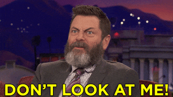 Dont Look At Me Nick Offerman GIF by hero0fwar