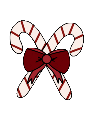 Candy Cane Christmas Sticker