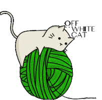 Off White Cat Sticker