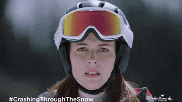 Amy Acker Skiing GIF by Hallmark Channel