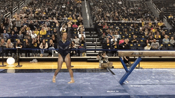 high five michigan women's gymnastics GIF by Michigan Athletics