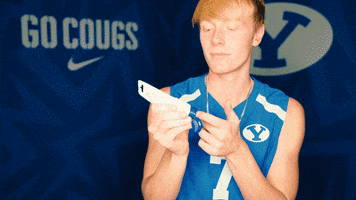 Sport Pucker Up GIF by BYU Cougars
