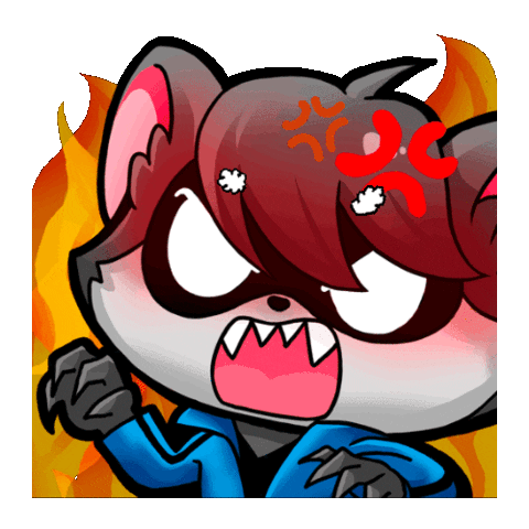 Angry Raccoon Sticker