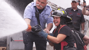 happy firefighter GIF by Rachael Ray Show