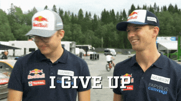 Give Up Shrug GIF by Hansen Motorsport