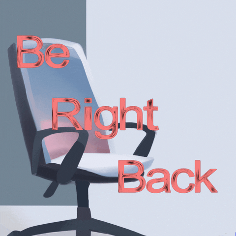 Be Right Back Typography GIF