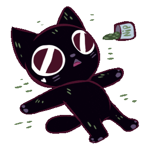Nip Black Cat Sticker