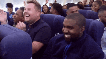 Happy Kanye West GIF by The Late Late Show with James Corden