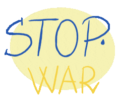 Sad No War Sticker by Cute Floflo art